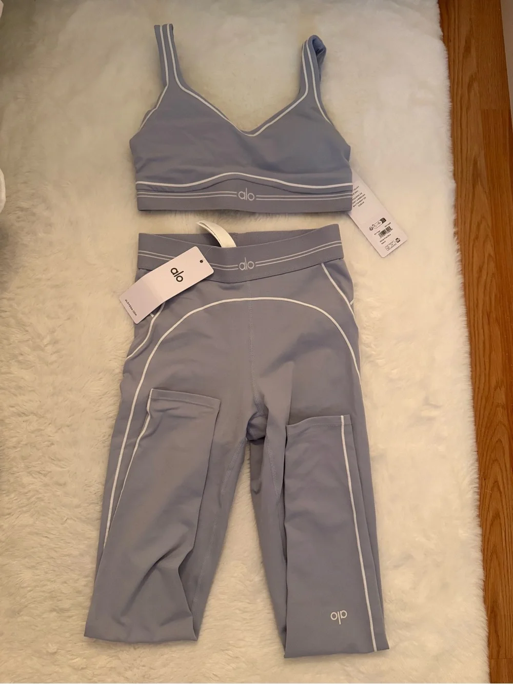 ALO Yoga Frost Sports Bra & Leggings Set